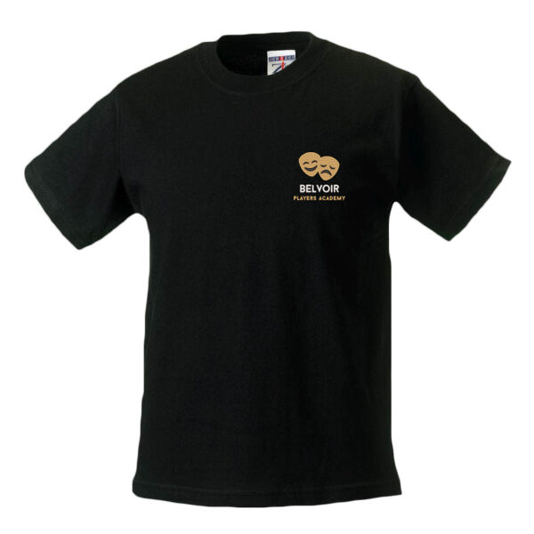 Belvoir Players Junior Academy - T-Shirt (black - kids sizing) Thumbnail